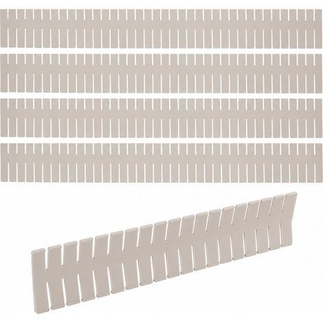 Séparateurs de tiroir réglables, lot de 4, en plastique, pour l'organisation de la cuisine et du bureau (lot de 4) (1/2)
