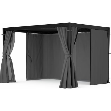 Blumfeldt LuminaHaven - Pergola, 3x4, con tende e zanzariere (1/5)