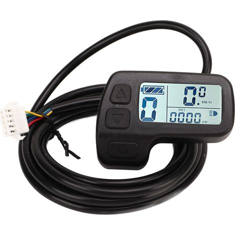 Écran LCD Universel pour Vélo Électrique 24V 36V 48V avec Connecteur SM et Compteur de Vitesse