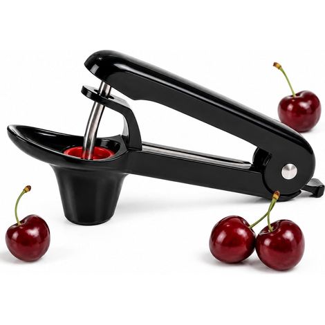 (Noir)Denoyauteur Cerise, Dénoyauteur de Cerises et Prunes Dénoyauteur Portable Dénoyauteurs Manuel Cerises et Baies de Fruits (1/5)