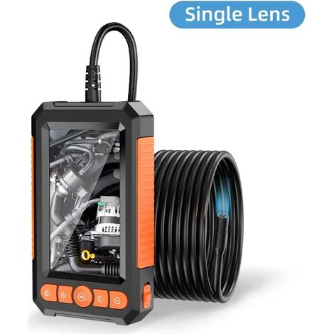 (Objectif unique, 20 m) Caméra endoscopique 2 MP, écran IPS 4,3 pouces, étanche, convient à l'inspection des pipelines et à la réparation automobile. (1/5)
