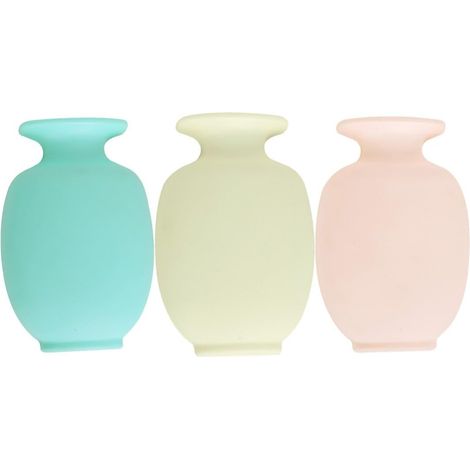 Ensemble de 3 vases muraux décoratifs VILLCASE avec aimants, pots fleurs en PP (1/5)