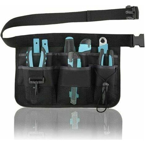 Gardening Tool Belt, Portable Multi-Compartment Garden Tool Belt for Electrician and DIY Tools, Black (1/5)