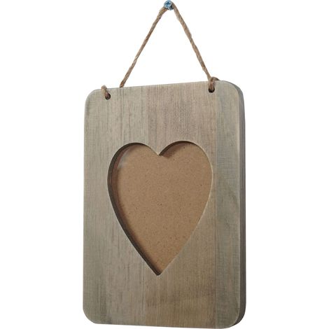 Cadre photo Wels, cadre en bois, style shabby, style cottage, coeur