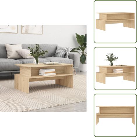 Table basse chêne sonoma 90x55x42,5 cm bois d'ingénierie - Table Basse - Meuble Salon - Table D'appoint - Table En Bois - Design Moderne (1/5)