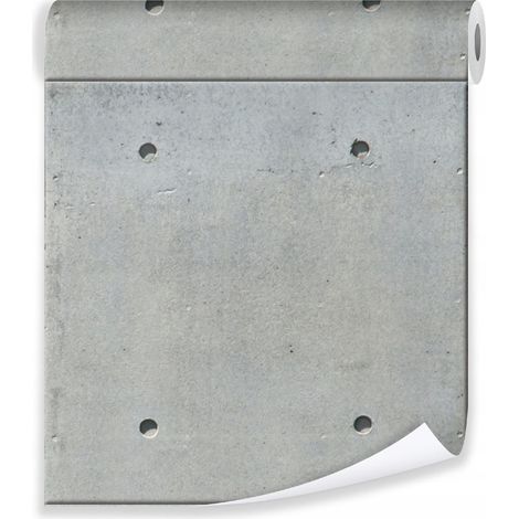 Papier peint béton 3D imitation mur loft déco murale industriel – rouleau 0,5 x 10 m intissé Wallarena