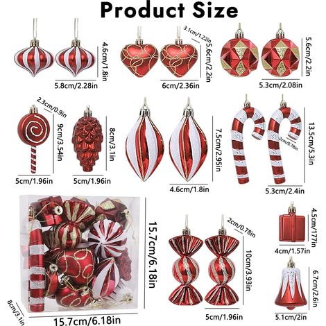 16 pezzi di palline di Natale in plastica, decorazioni per l'albero di Natale, palline di plastica infrangibili con cordino per decorazioni natalizie, matrimoni e feste di compleanno (1/4)