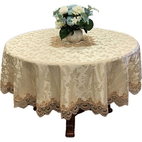 1 nappe ronde - 181 Or Classique - 130 cm de diamètre (convient aux tables rondes de 70 à 90 cm) (1/5)