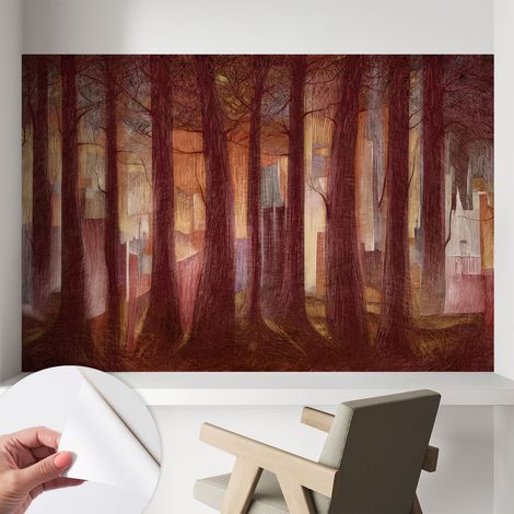 Tapete Selbstklebend - abwaschbar - trendige Wanddeko - elegant Fototapete Geheimnisvolle Landschaft 104x70 cm (1/5)