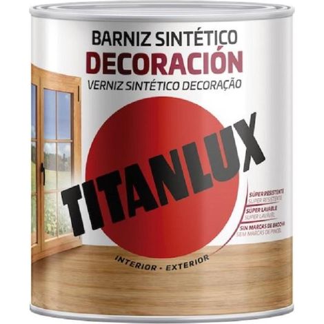 BARNIZ SINTÉTICO DECORACIÓN SATINADO TECA 250ml TITANLUX M11100914 (1/3)