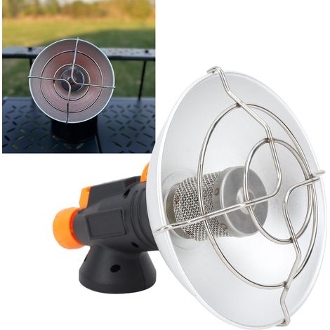 Mini calentador de butano para uso exterior, ligero y portátil, ideal para acampar, picnics, barbacoas y calentar tiendas de campaña. Incluye caja de almacenamiento. (1/5)