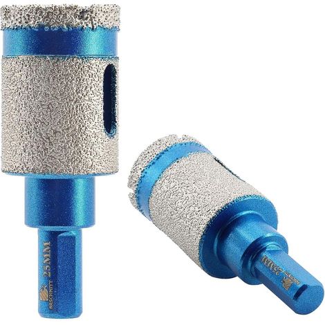 Fliesenbohrer Diamant Bohrkrone Keramik Granit Porzellan 2 25mm (1/5)