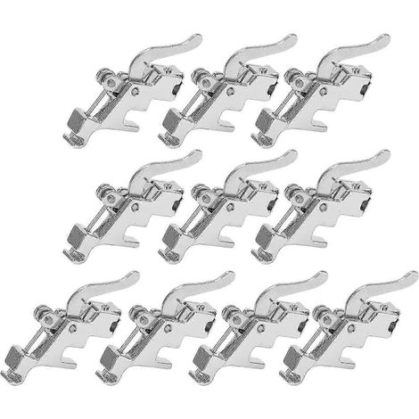 Lot de 10 supports de pied-de-biche en acier inoxydable, accessoires multifonctionnels pour machines à coudre domestiques (1/5)