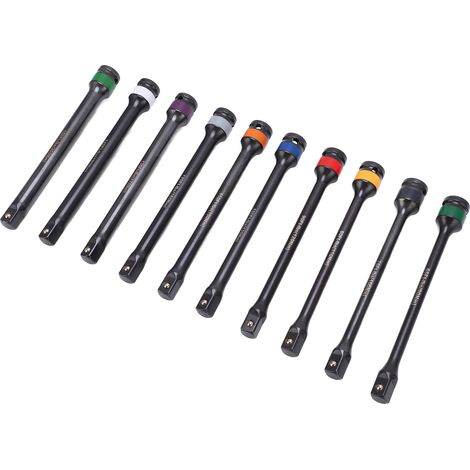 Ensemble de 10 barres d'extension de limitation de torsion robustes, durables et sécurisées, avec code couleur. (1/5)