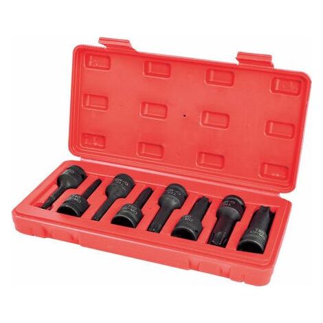 Jeu de 8 douilles à chocs TORX - Douille longue monobloc Torx 1/2" (12,5 mm) (1/5)