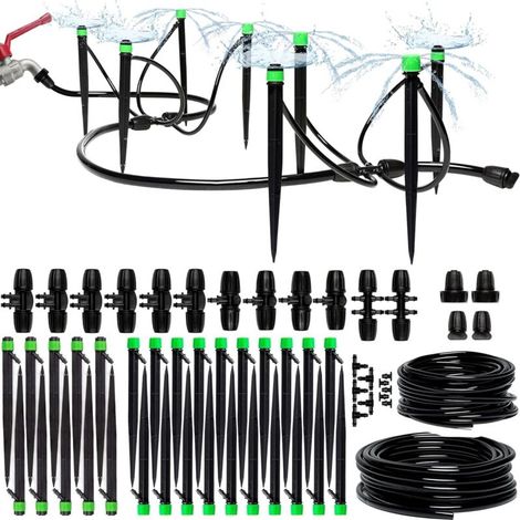 Kit d'Irrigation Goutte à Goutte 15m+15m – Système Complet Réglable pour Jardin, Pelouse et Serre