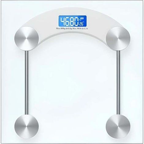 Pèse-personne électronique - AVIZAR - 30x30 cm - Capacité 5-180 kg - Écran LCD - Température