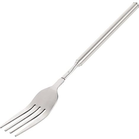 Fourchette Barbecue Telescopique, Couverts à Longue Fourchettes, Fourchette Manche Telescopique Acier Inoxydable, Fourchettes de Table pour Griller Le dîner Barbecue aux Fruits (22,164,6 cm) (1/5)