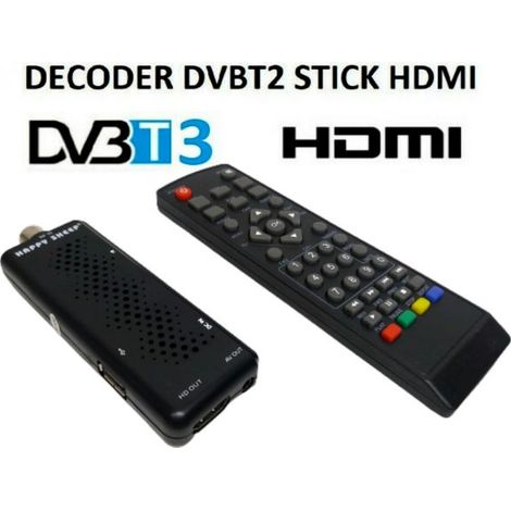MINI DECODER RICEVITORE DIGITALE TERRESTRE DVB-T3 TV SCART HDMI 1080P H.265 (1/5)
