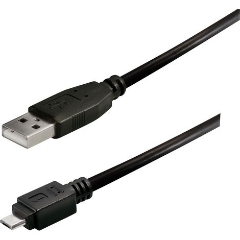Transmedia C 250 cavo USB 1,8 m USB A Micro-USB B Nero