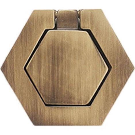 Poignée de porte de meuble vintage en bronze, tirette de tiroir, bouton de penderie, style antique, poignée hexagonale (1/5)