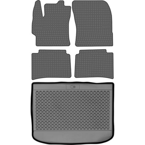 Toyota Corolla XII Hatchback a partir de 2019 SET - Alfombrillas de goma para coche + alfombrilla para maletero