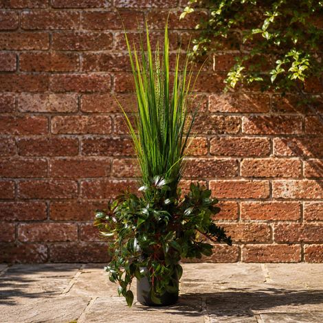 90cm UV Potted UV Grass Plant with Artificial Display Foliage Premium (1/5)