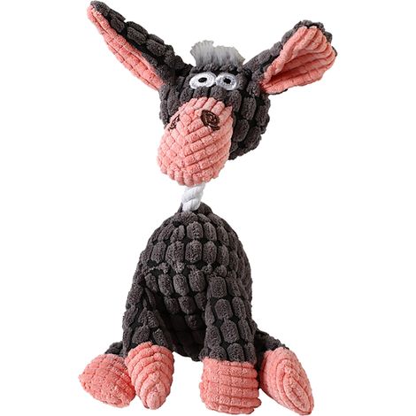 Peluche pour chien, résistante aux morsures, interactive et amusante, pour chats et chiens (gris). (1/5)