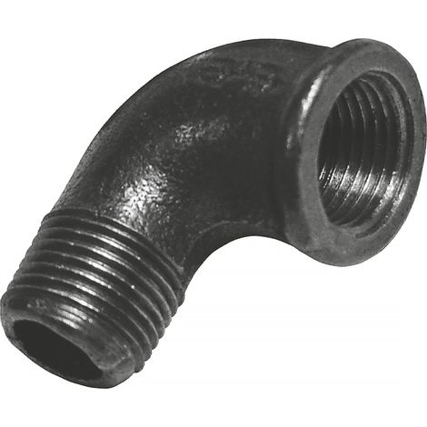1 1/4" Winkelverbinder (Innen-/Außengewinde) GW/MZ A4 (DN32) Schwarz