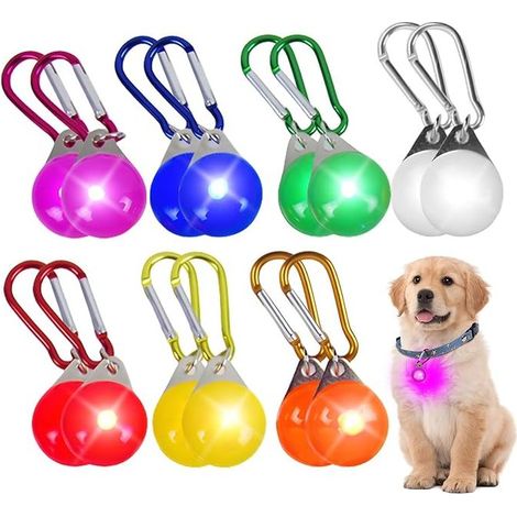 14 pièces Pendentif lumineux LED pour chiens, de lumière de sécurité avec 3 modes d'éclairage, lumière clignotante pour collier de chien, cartables scolaires pour enfants, chats, joggeurs (1/5)