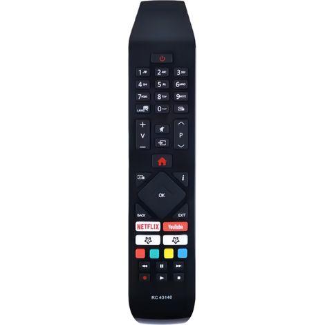 Control remoto de repuesto RC 43140 para televisores Hitachi 65HL8000 65HL7000 55HL9000G 55HL8000K 55HK6500 55HK6000 43HL8000K 43HK6001 43HK6000 40HE4001 40HE4000 (1/4)