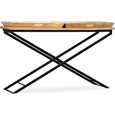 Maison Exclusive - Tavolino Consolle in Legno Massello di Mango 130x40x80 cm
