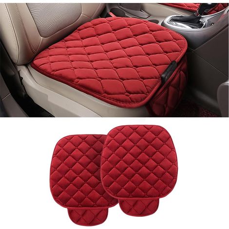 Housse de siège auto, protection de siège, coussin de siège universel pour la plupart des voitures, véhicules, SUV et plus, confort doux (rouge) (1/5)