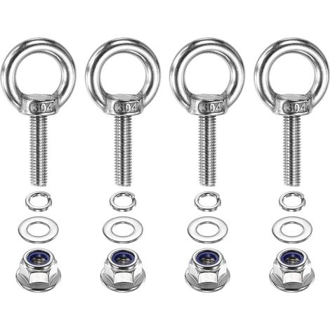 4 Pcs Piton à œil M8 x 30mm avec épaulement Anneau de Levage (1/5)