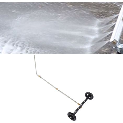Pistolet à eau haute pression, nettoyeur de surfaces multifonction, brosse de châssis, autolaveuse de sols, balai à eau, nettoyeur 5 trous 4000 psi + 3 perches (1/5)