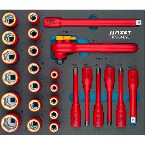 Hazet 163-544/26 Steckschlüssel-Satz 1/2" VDE 26tl (1/4)