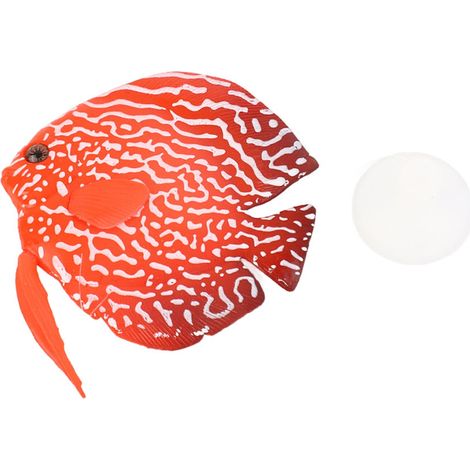 POISSON ARTIFICIEL LUMINEUX POUR AQUARIUM, SILICONE, TYPE 01, DÉCOR FLOTTANT, 7,5X7CM (1/5)