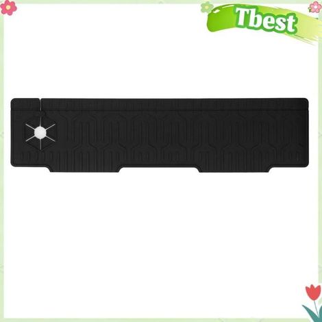 Tbest tapis de séchage de robinet Tapis de robinet en Silicone Double face, résistant à l'eau, protection contre art cuisine Noire (1/5)