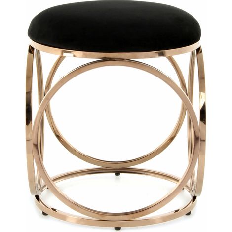 Tabouret whitney 325 - Noir, or rose (1/5)
