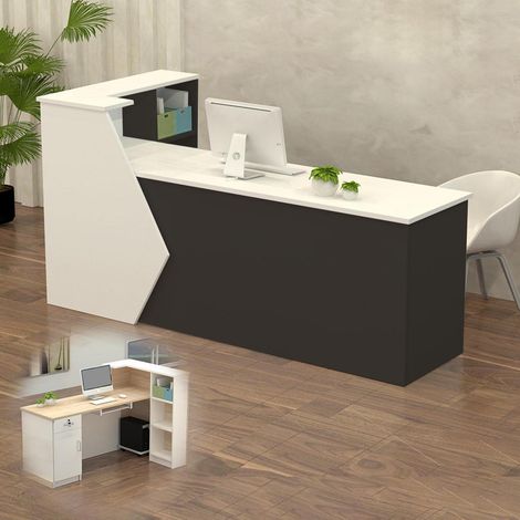 Empfangstheke mit Stauraum, 100-300 cm, Holz, für Büro, Praxis, Laden (1/5)
