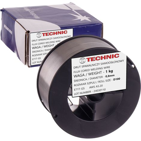 Filo per saldatura autoprotetto MIG MAG 0,8 mm 1 kg per saldatura dell'acciaio