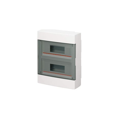 Coffret de distri montage saillie IP40 porte transp. 24 m blanc EC60024B
