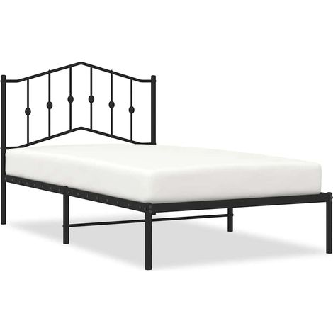 Maison Exclusive - Cadre de lit métal sans matelas avec tête de lit noir 100x190cm (1/5)