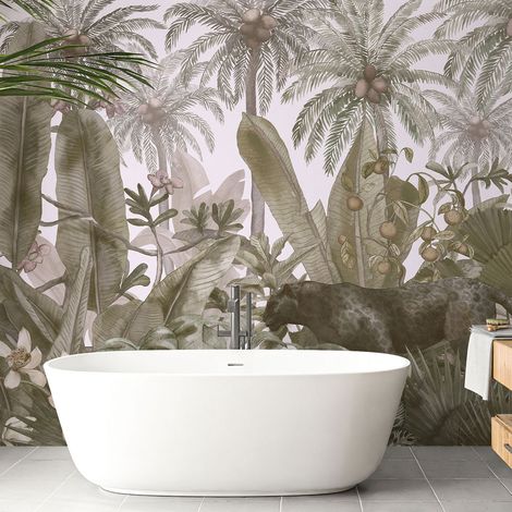 Papier peint panoramique - Forêt tropicale - 130 cm x 105 cm (1/4)
