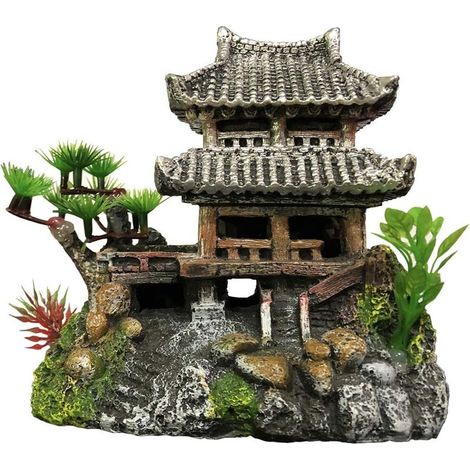 KLVGTIFS PU - Decoración clásica de resina para acuario - Detalles realistas - Castillo ecológico (1/5)