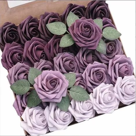 Fleur artificielle-Soie artificielle-Décoration DIY-Bleu frais-Boîte cadeau