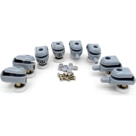 Set mit 8 Duschkabinenrollen 23mm Rolle Rad für Schiebetür Duschkabine für Badezimmer (1/5)