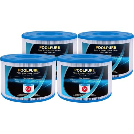 Lot de 4 filtres de Remplacement de Type S1 pour Cartouches de Piscine Easy Set - 11692 (1/5)
