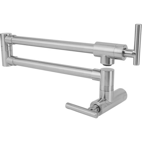Rubinetto per riempire pentole – ottone massiccio – rotazione a 360° – pieghevole universale – montaggio a parete – bagno/balcone