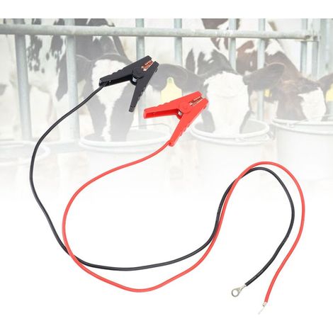Câble de Fence électrique avec Crocodiles Clips de 100cm pour Installation Rapide et Sécurisée (1/5)